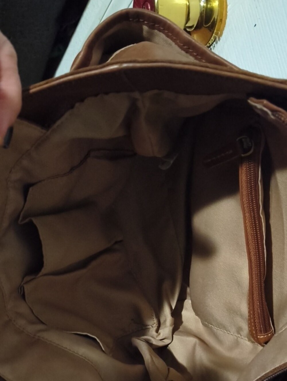 The Sak Brown Embossed Leather Shoulder Tote with Tassel - Picture 3 of 8